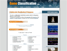 Tablet Screenshot of gameclassification.com